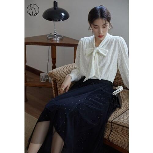 DUSHU Blouses With Bow