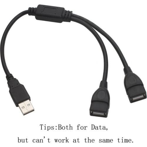 Double USB Extension A-Male To 2 A-Female Y Cable Power Adapter Splitter USB2.0 Male to 2Dual USB Female Jack Y Splitter charger