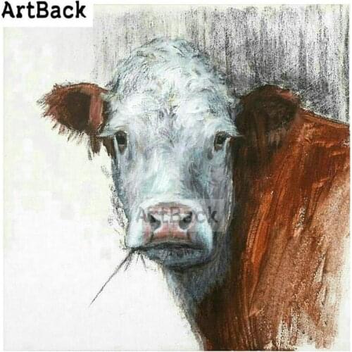 Full square drill cow pattern 5d diamond painting animal 3d diamond embroidery rhinestone stick drill embroidery