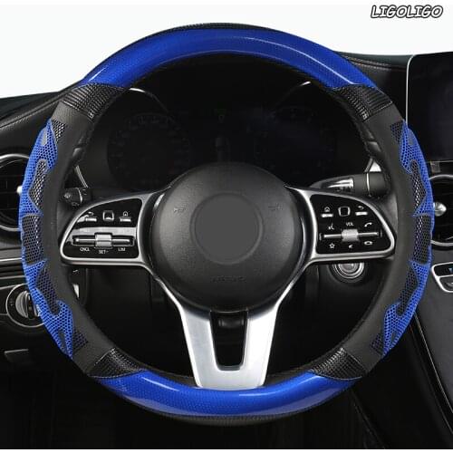LIGOLIGO Microfiber Leather Car Steering Wheel Cover For Nissans Qashqai Xtrail t32 Juke Note Tiida Almera Rogue Almera