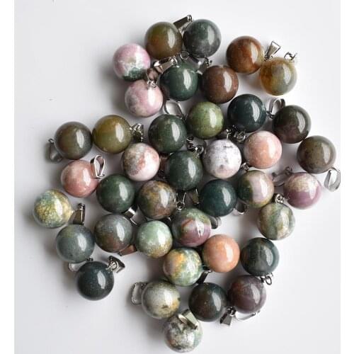 2020 fashion high quality Natural india onyx ball shape pendants for jewelry Accessories 50pcs/lot wholesale free shipping