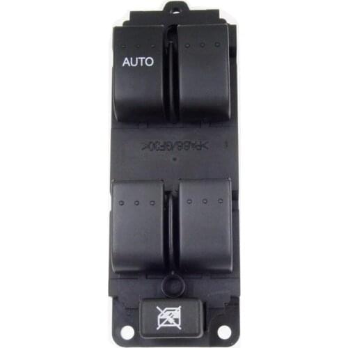 Power Window Switch For 2004-2009 Mazda 3 5 Button Drive Side Front Left Black BN8F-66-350, BN8F-66-350A