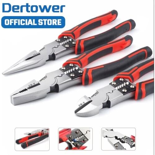 Professional Tools Wire Pliers Set Stripper Crimper Cutter Needle Nose Nipper Wire Stripping Crimping Multifunction Hand Tools