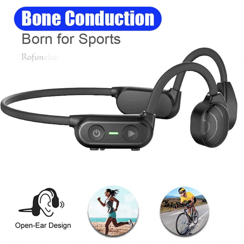 Bone Conduction Headphones Bluetooth Headset Wireless Earphones Earhook Waterproof Handsfree With Microphone For Sports Running