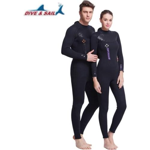 Dive&Sail 5MM Neoprene SCR Scuba Diving Wet Suit Full Body Wetsuit For Men Women Surf Snorkeling Gear Spearfishing Warm Winter