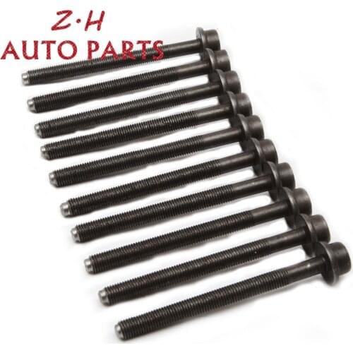 NEW WHT 000 912 10Pcs Engine Cylinder Head Bolt Kit Audi A1 A3 VW Golf Jetta Passat Tiguan Skoda Seat 1.4TSI WHT000912