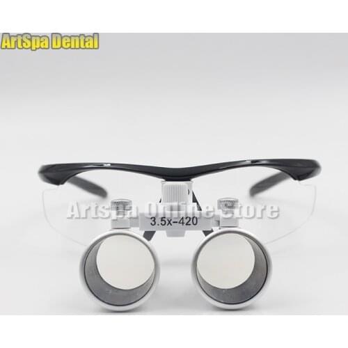 Dental Surgical Medical Binocular Loupes 3.5 X 420mm Optical Loupe Ultra Light