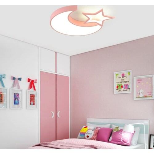 Led ceiling lamp childrens room lamp simple modern bedroom lamp creative lighting stars moon lighting