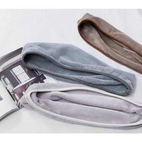 Creative Quick-drying Hair Soft Comfortable Thicken Turban Shower Cap Home Coral Fleece Water Absorption Hair Dryer Cap