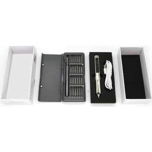 SEQURE SQ-ES126 Mini Smart Electric Screwdriver Power RC Tool Kit Cordless Set with 24 Bits, Rechargeable Portable Magnetic