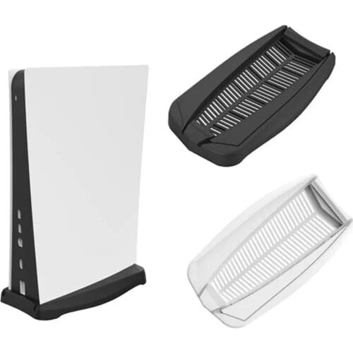 2 in 1 PS5 DE UHD Vertical Stand Cooling Mount Secure Bracket Cradle Holder Dock Base for PS5 Ultra HD & Digital Edition Console