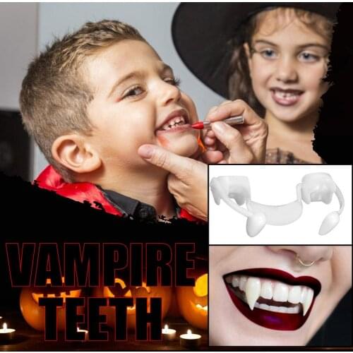 Halloween Retractable Fangs Holiday Party Dance Props Denture Braces For Costume Party Shocker Toys For Adults Children Antistre