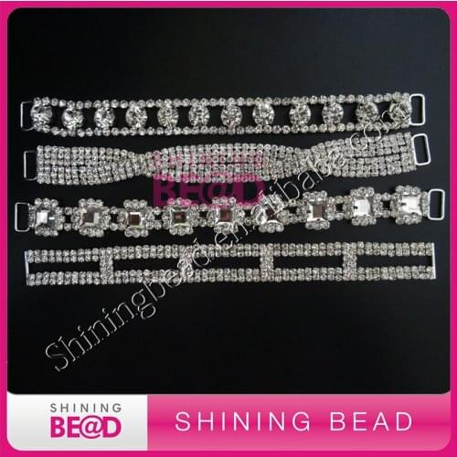 High quality MIX design clear sliver rhinestone bikini connector,Free Shipping,MIX 4 style 20cm long rhinestone bikini connector