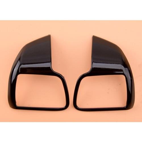 1Pair ABS Black Steering Wheel Frame Trim Fit For Toyota Highlander Kluger 2014 2015 2016 2017 2018 2019 Car Styling