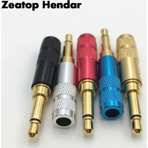 1Pcs Colorfull Mini 3.5mm 2 Pole Mono Male Audio Plug with Clip Jack 3.5 Jack for Headphone Earphone DIY Repairing Connector