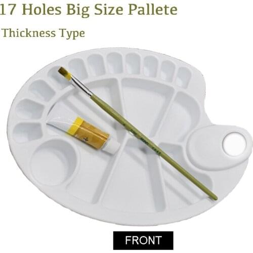 1Piece Big Size Plastic Oval Watercolor Acrylic Painting Palette Drawing thickness Palette School Art Supplies