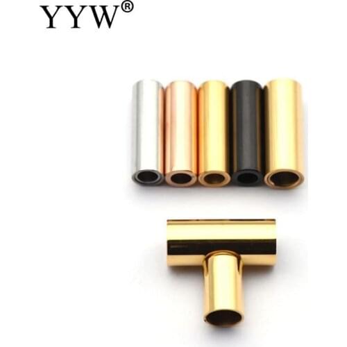 10pcs Stainless Steel Magnetic Clasps Leather Cord Bracelet Lace Buckle Necklace DIY Jewelry Making Accessories Hole 3 4 5 6 mm