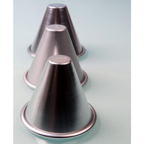 10 Pcs Per Lot Quality 9*2.8*8 cm Cone Conus Shape Aluminium Jelly Pudding Tart Cake Cheese Mold DIY Baking Mould Molds