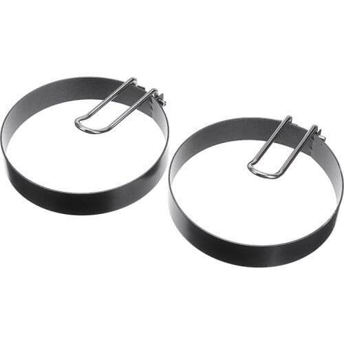 2pcs Circle Pancakes Egg Molds Stainless Steel Nonstick Egg Fried Rings Pancakes Molds With Handle Kitchen Breakfast Egg Tools