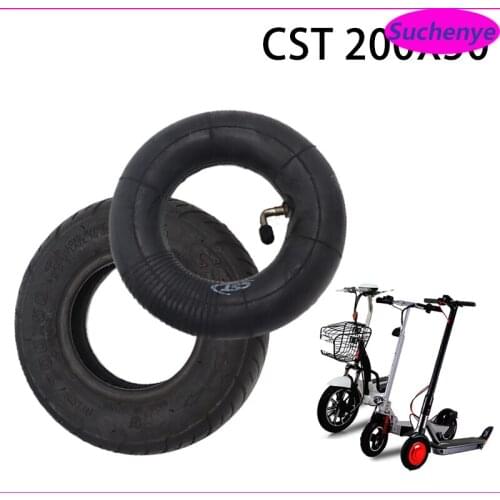 8 inch 200X50 Tube and Outer Tire CST Tires for Electric Scooters inner Tube with 90 degree valve thicken 200x50 rubber Tire