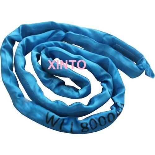 8TX1.5M--2M 6:1 High tensile endless soft round sling industrial grade lifting sling polyester fiber strap tree glass auto