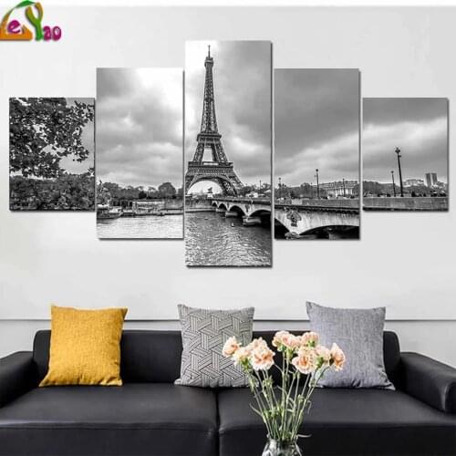 Diamond Painting 5 Pieces Enchanted Tree Abstract scenery diy diamond Embroidery full round Mosaic living room fantasy Decor