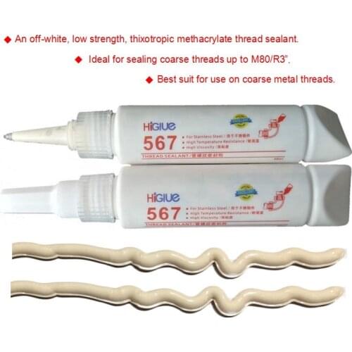 HiGlue 567 Equivalent Anaerobic Pipe Thread Sealant 50ml*1pcs