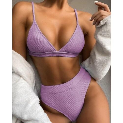 Bikini 2021 Solid Swimsuit Women Swimwear Push Up Bikini Set Patchwork Biquini Brazilian Summer Beach Bathing Suit Swim Wear