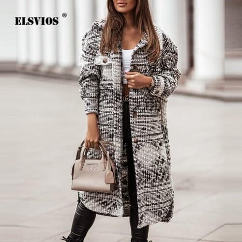 Женские приталенные пальто ELSVIOS China At AliExpress