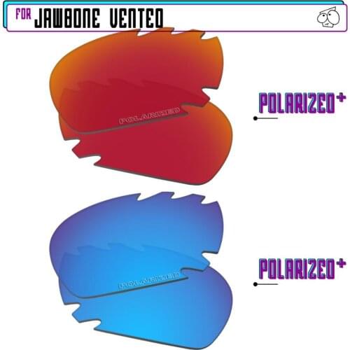 EZReplace Polarized Replacement Lenses for - Oakley Jawbone Vented Sunglasses - BlueP Plus-RedP Plus
