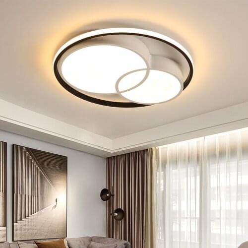 Minimalism modern LED ceiling lights led plafond black/white ceiling lamp for living room light dining bedroom lampara techo