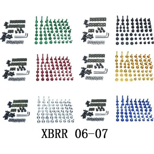 Motorcycle Complete Fairing Bolts Kit Bodywork Screws For Fit BUELL XBRR 2006-2007