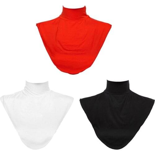 Women Men Muslim Fake Collar Turtleneck Top Casual Clothing Accessories