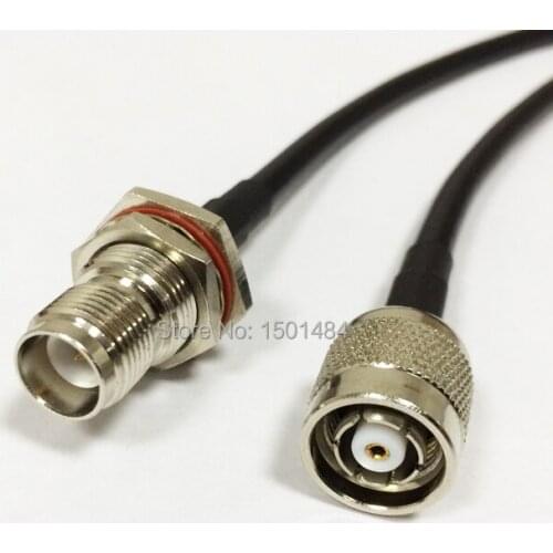 New RP-TNC Male Plug Switch RP-TNC Female Jack nut pigtail cable RG58 Wholesale Fast Ship 50CM 20"Adapter