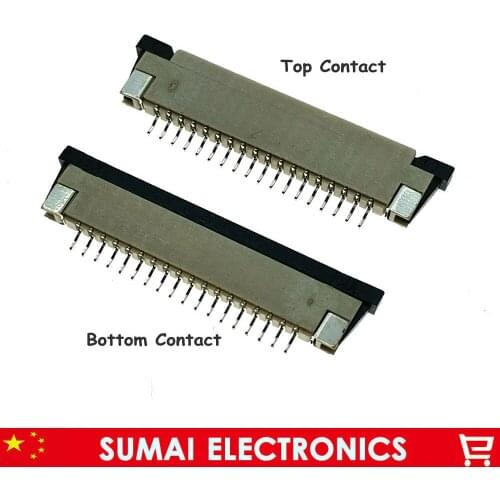 Sample, 18Pin FPC FFC connector socket,18 pin 1.0mm flex cable socket for LCD screen interface.ROHS,18P