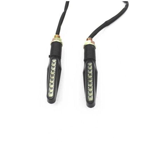Pair Flexible Bright 9LED Turn Signal Indicators Amber Blinker Light Lamp Universal Motorcycle Motorbike