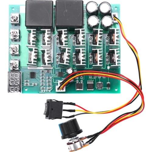 DC 10-55V 12V 24V 36V 48V 55V 100A Motor Speed Controller PWM HHO RC Reverse Control Switch with LED Display