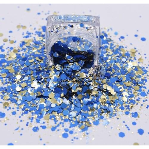 PrettyG 1 Box Noble Princess Chunky Mixes Nail Glitter Nail Art Decoration Accessories NP01-12