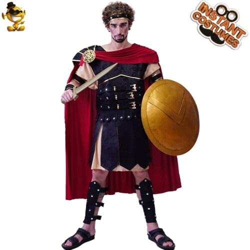 Purim Men Dress Up Deluxe Warrior Costumes Halloween Adult Cosplay Ancient Roman Gladiator Outfits Christmas Party Mens Costume