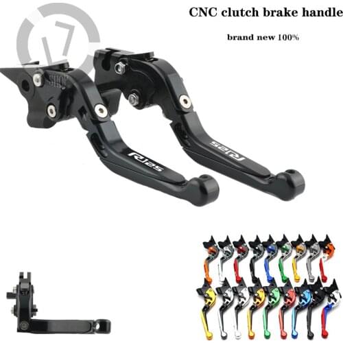 Adjustable Foldable Extendable Brake Clutch Lever For YAMAHA YZFR125 YZF R125 2014 15 16 17 New Style Blue With Motorcycle Logo