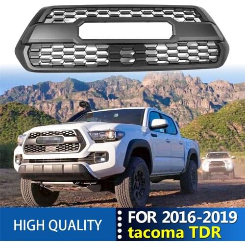 Car Grilles ABS Front Bumper Hood Racing Grill Matte Black for Toyota Tacoma TRD PRO 2016 2017 2018 2019 Auto Accessories