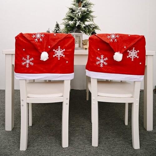 Santa Claus Hat Christmas Decoration Chair For Home Covers Dining Seat Santa Claus Home Party Decor New Year 2021