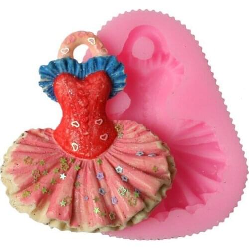 DIY Baking Ballet Skirt Silicone Mold Princess Dress Style Cake Chocolate Fondant Aromatherapy Cake Decoration Mold