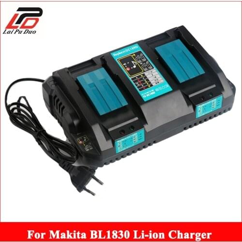 Replacement Power Tool Battery Li-ion Dual Port Fast Optimized 4A Output Charger For Makita BL1415 BL1430 BL1840 BL1830 BL1440