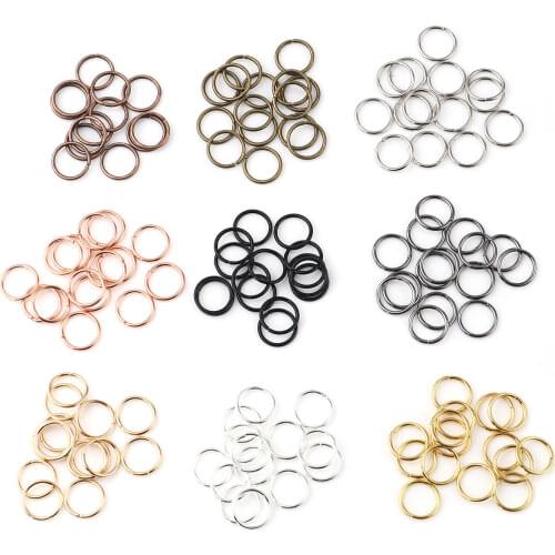 200PCs 14 16mm Iron Alloy Jump Rings Split Rings DIY Making Necklace Connectors Handmade Jewelry Findings Wholesale Supplies