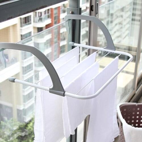 Multifunctional Collapsible Windproof Foldable Clothes Hanger Drying Rack Underwear Socks Towels Cloth Pants Hanging Wholesale