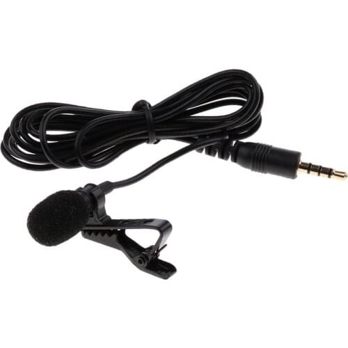High Sensitive Omnidirectional 3.5mm Tie Clip Lapel Lavalier Mic Microphone for Phones Mobile Computers with Bag