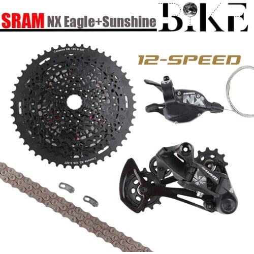 SRAM NX EAGLE 12 speed Groupset Kit Trigger Shifter Rear Derailleur Sunshine-SZ Freewheel 9-50T XD Cassette Chain