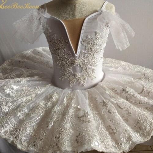 Women Ballet professional Ballet Tutu Dress Swan Lake Delicate lace Dress Girls Bailarina Stage Performance Costume For Kids