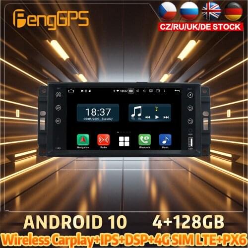 128G Android10 PX6 DSP For Jeep Wrangler 2008 2011 Car DVD GPS Navigation Auto Radio Stereo Video Multifunction CarPlay HeadUnit